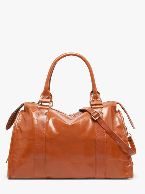 Sac Porté épaule Shiny Sauvage Cuir Milano Marron shiny sauvage SS24095 vue secondaire 3