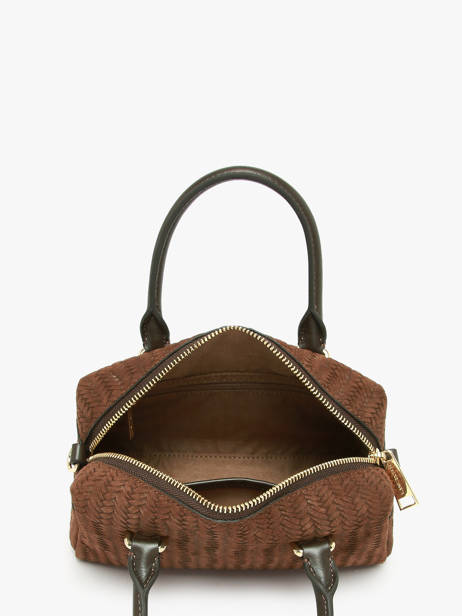Shoulder Bag Tresse Cube Leather Lancaster Brown tresse cube 67 other view 3