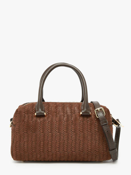 Shoulder Bag Tresse Cube Leather Lancaster Brown tresse cube 67 other view 4