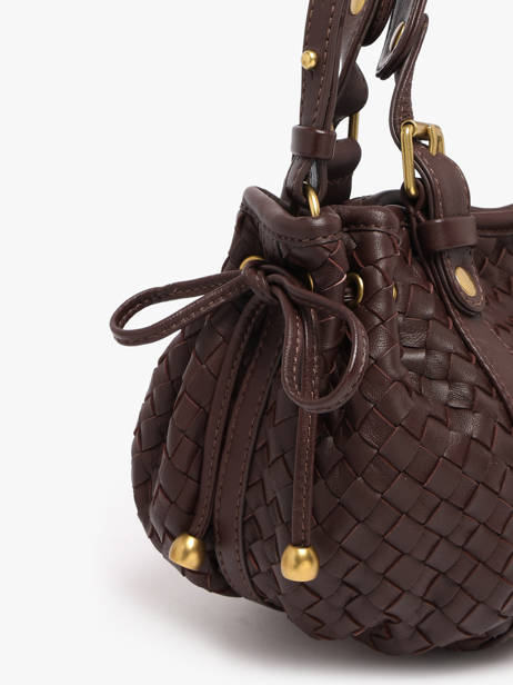 Sac Bandoulière Tresse Cuir Gerard darel Marron tresse DES73478 vue secondaire 3