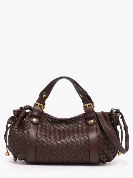 Sac Bandoulière Tresse Cuir Gerard darel Marron tresse DES73478 vue secondaire 5