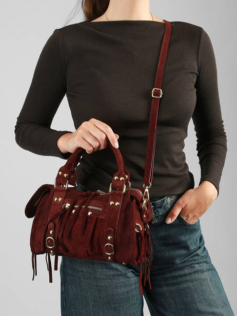 Crossbody Bag Velvet Leather Milano Red velvet VE24093O other view 1