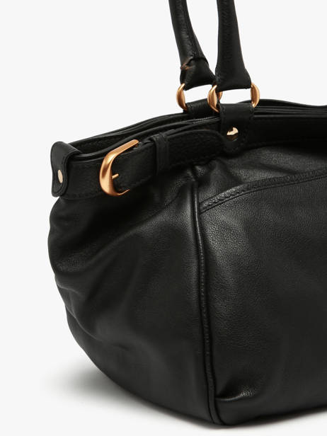 Grand Sac Lune En Cuir Vanessa bruno Noir lune 11V40921 vue secondaire 3