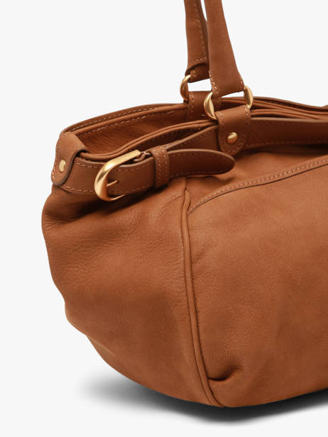 Grand Sac Lune En Cuir Nubuck Vanessa bruno Marron lune 3V40921 vue secondaire 3