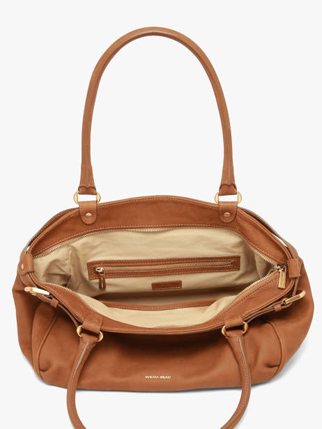 Grand Sac Lune En Cuir Nubuck Vanessa bruno Marron lune 3V40921 vue secondaire 4