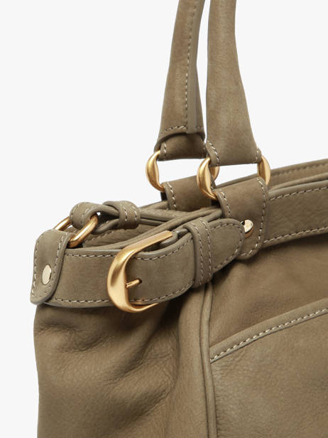 Small Lune Satchel Nubuck Leather Vanessa bruno Green lune 3V40920 other view 3