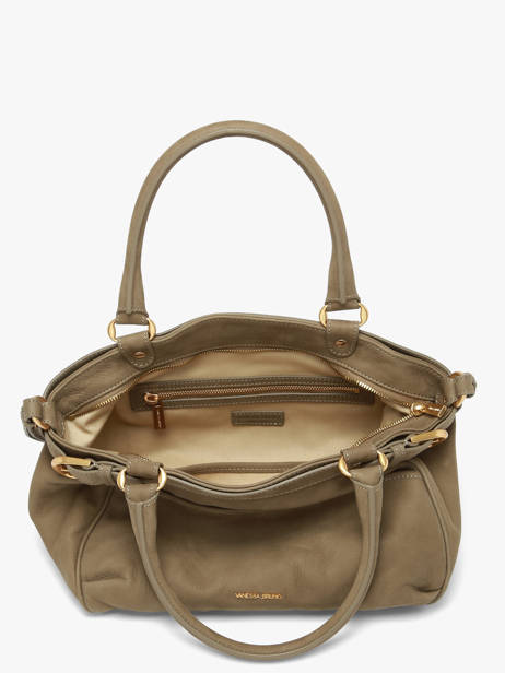 Small Lune Satchel Nubuck Leather Vanessa bruno Green lune 3V40920 other view 4