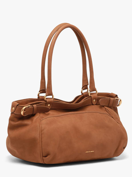 Grand Sac Lune En Cuir Nubuck Vanessa bruno Marron lune 3V40921 vue secondaire 2
