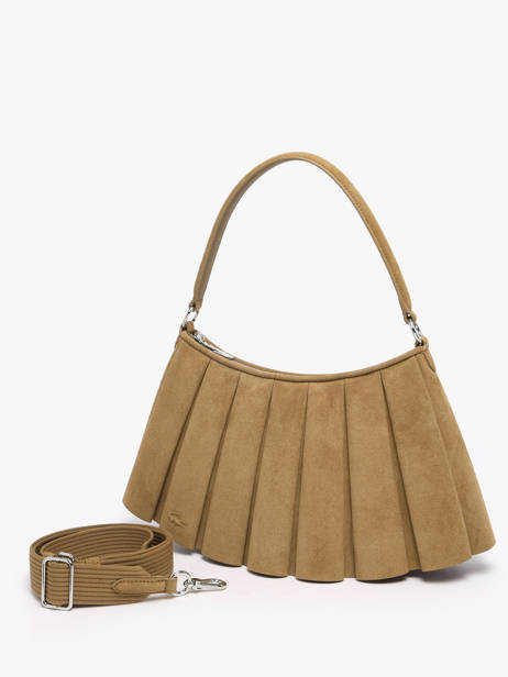 Shoulder Bag Lenglen Leather Lacoste Beige lenglen NU5468DX other view 2