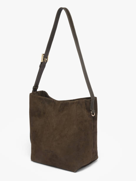 Shoulder Bag Suede Leather Lancaster Green suede 56 other view 2
