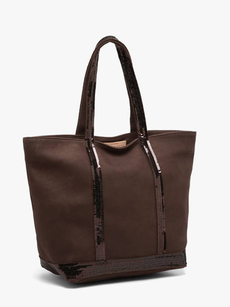 Sac Porté Main Cabas Cuir Cuir Vanessa bruno Marron cabas cuir 8V40378 vue secondaire 2