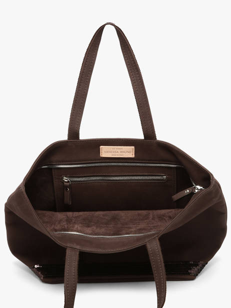 Sac Porté Main Cabas Cuir Cuir Vanessa bruno Marron cabas cuir 8V40378 vue secondaire 4