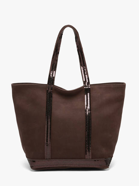 Sac Porté Main Cabas Cuir Cuir Vanessa bruno Marron cabas cuir 8V40378 vue secondaire 5