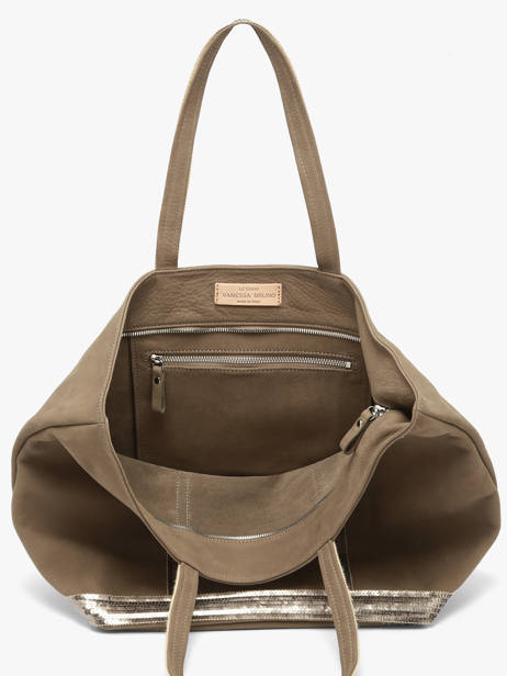 Sac Porté épaule Cabas Cuir Cuir Vanessa bruno Vert cabas cuir 8V40409 vue secondaire 4