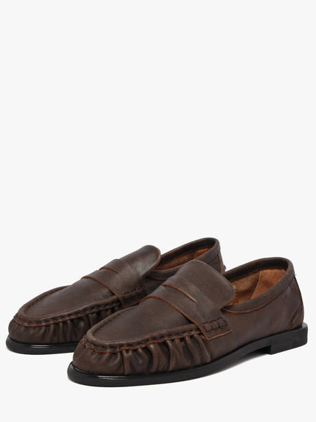 Mocassins En Cuir Pavement Marron women 24139779 vue secondaire 1