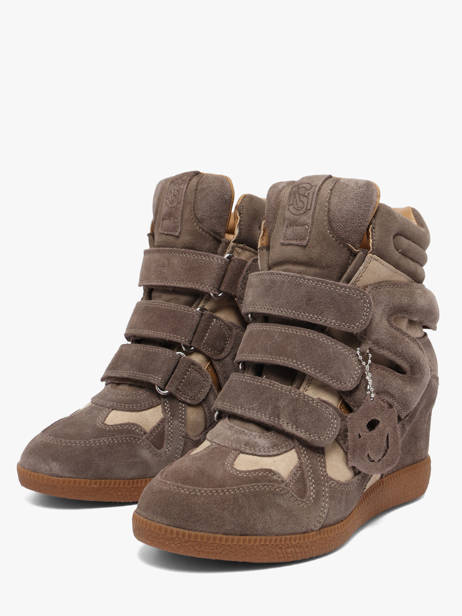Sneakers Talon Compensé Mavis En Cuir Steve madden Gris women 11005696 vue secondaire 1