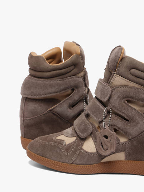 Sneakers Talon Compensé Mavis En Cuir Steve madden Gris women 11005696 vue secondaire 2