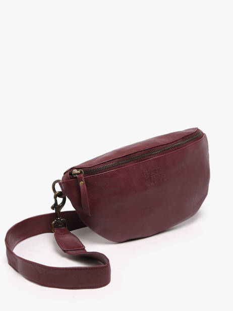 Leather Cow Belt Bag Basilic pepper Red cow BCOW55 other view 2