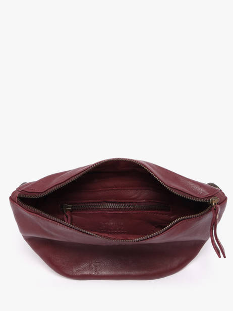Leather Cow Belt Bag Basilic pepper Red cow BCOW55 other view 4
