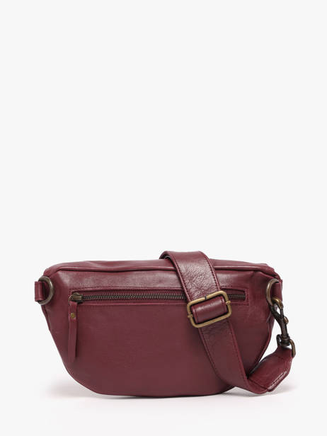 Leather Cow Belt Bag Basilic pepper Red cow BCOW55 other view 5