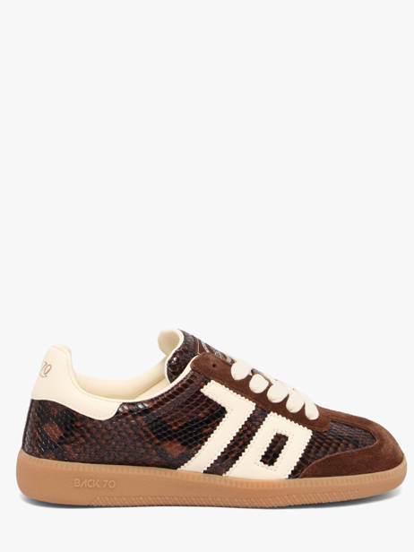 Sneakers Snake En Cuir Back 70 Marron women 239
