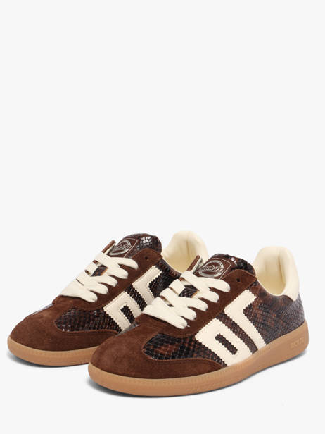 Sneakers Snake En Cuir Back 70 Marron women 239 vue secondaire 1
