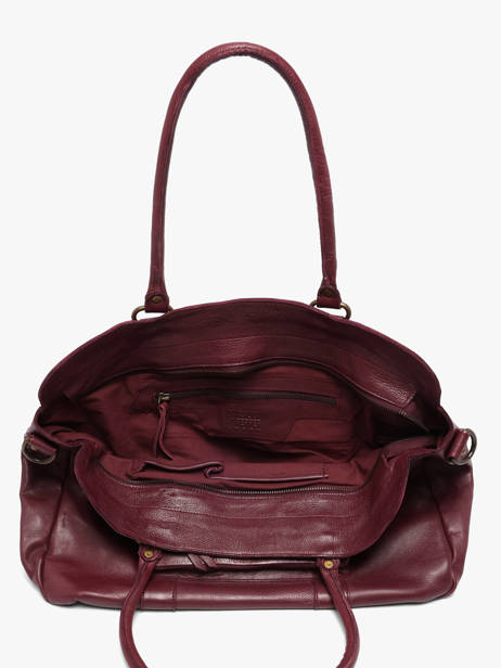 A4 Size Shoulder Bag Cow Leather Basilic pepper Red cow BCOW78 other view 4
