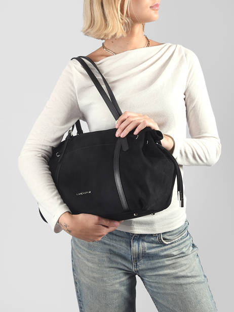 Shoulder Bag Velvet Emma Lancaster Black velvet emma 97 other view 1