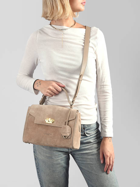 Shoulder Bag Suede Grace Leather Lancaster Beige suede grace 71 other view 1