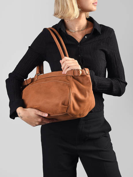 Grand Sac Lune En Cuir Nubuck Vanessa bruno Marron lune 3V40921 vue secondaire 1