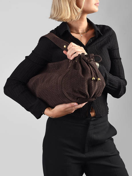 Sac Porté épaule Studio Cuir Gerard darel Marron studio DES01477 vue secondaire 1