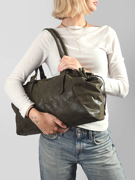 Shoulder Bag Lace A4 Mandoline Green lace 27691 other view 1