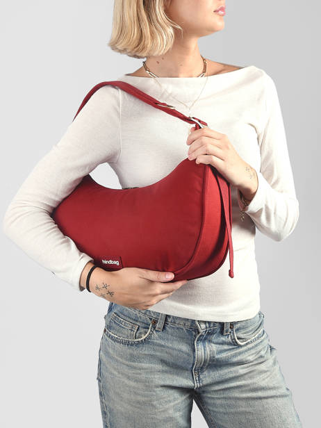 Shoulder Bag Bianca Cotton Hindbag Red best seller BIANCA other view 1