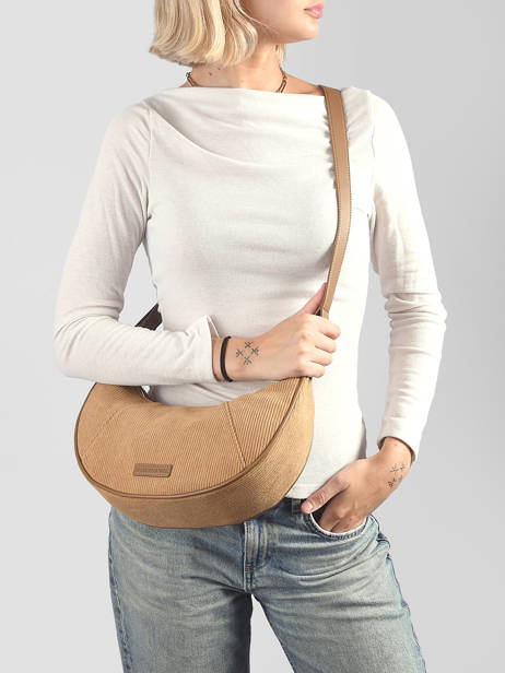 Shoulder Bag Velours Vanessa wu Beige velours MA3036 other view 1