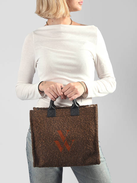 Shopping Bag Cabas Vanessa wu Brown cabas MA3035 other view 1