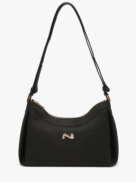 Sac Porté épaule Maia Cuir Nathan baume Noir nymphea 6