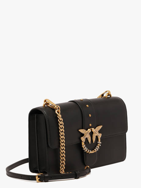 Sac Bandoulière Love Bag Icon Cuir Pinko Noir love bag icon 7070A0F1 vue secondaire 1