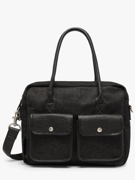 Sac Porté Main A4 Denim Paul marius Noir denim DANDYDEN