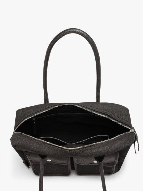 Sac Porté Main A4 Denim Paul marius Noir denim DANDYDEN vue secondaire 2