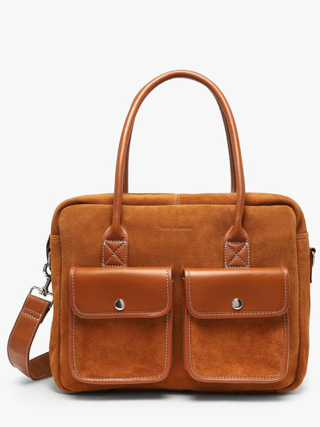 Sac Porté Main A4 La Suite Cuir Paul marius Marron la suite DANDYSUI