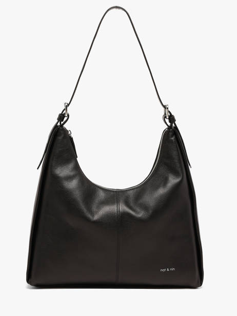 Sac Porté épaule Tina Cuir Lisse Nat et nin Noir vintage TINA