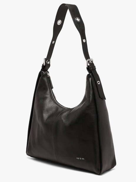 Sac Porté épaule Tina Cuir Lisse Nat et nin Noir vintage TINA vue secondaire 1