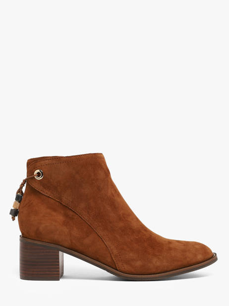 Heeled Boots In Leather Mam'zelle Brown accessoires CSIUY55