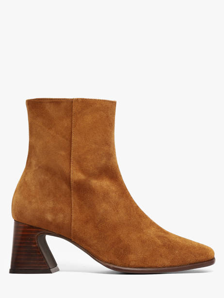 Heeled Boots In Leather Angel alarcon Brown accessoires 507O