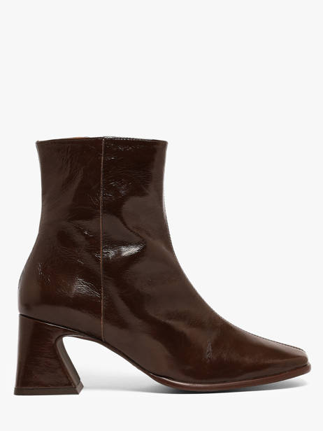 Heeled Boots In Leather Angel alarcon Brown accessoires 507N