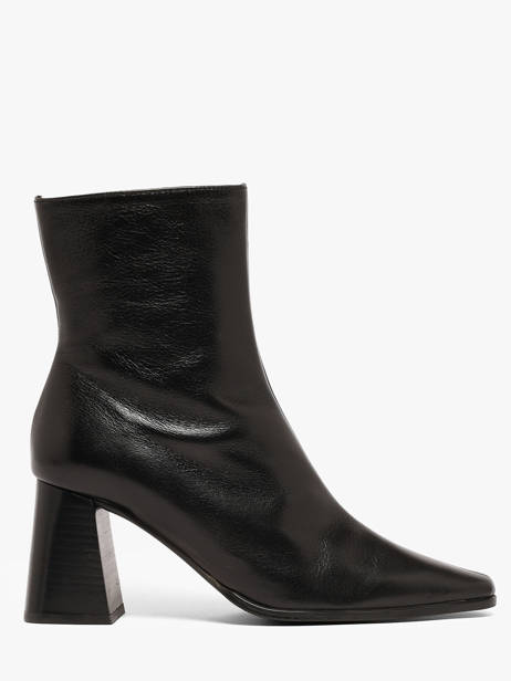 Heeled Boots In Leather Angel alarcon Black accessoires 492A