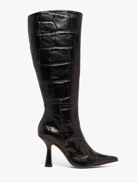 Stiletto Heel Boots In Leather Angel alarcon Black accessoires 539F