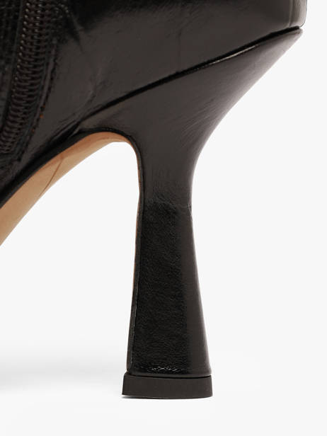 Stiletto Heel Boots In Leather Angel alarcon Black accessoires 539F other view 3
