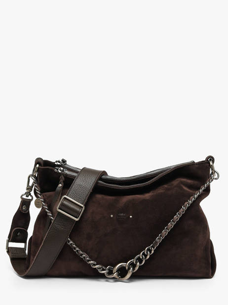 Shoulder Bag Vintage Leather Mila louise Brown vintage 3822VC1