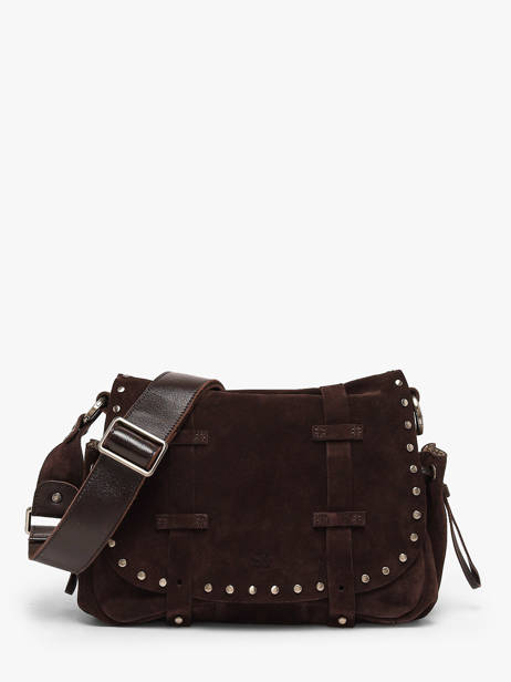 Shoulder Bag Vintage Leather Mila louise Brown vintage 3861DVCC